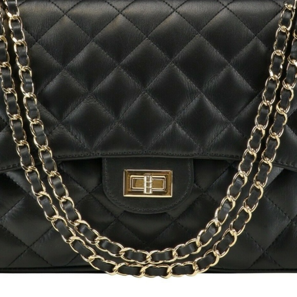 🌹 sale🌹 Quilted Chain Leather Shoulder bag - Picture 4 of 7